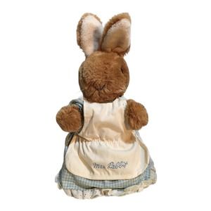 Eden Toys MRS RABBIT 12”Brown Plush Bunny Rabbit w/Dress, Apron Beatrice Potter